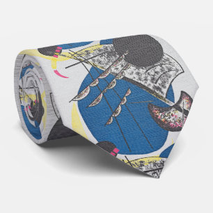 Kandinsky Small Worlds – Blå komposition Slips