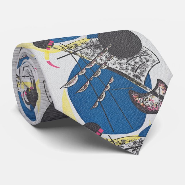 Kandinsky Small Worlds – Blå komposition  Slips (Rullad)