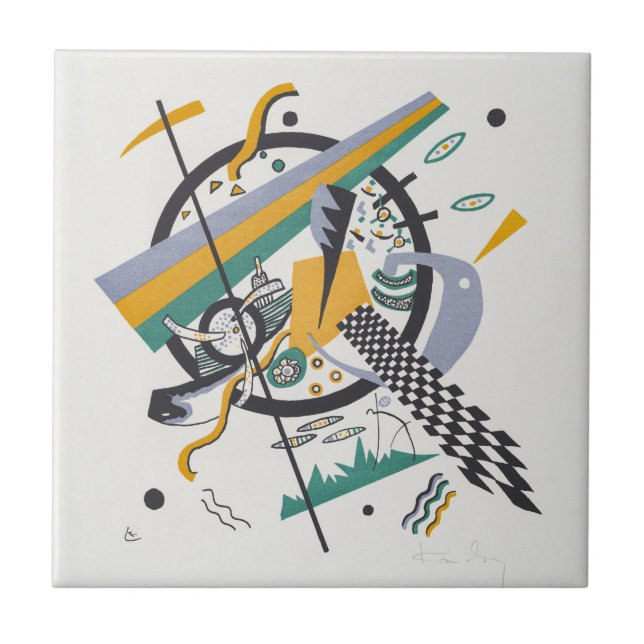 Kandinsky Small Worlds IV Abstrakt Konst Kakelplatta (Framsidan)