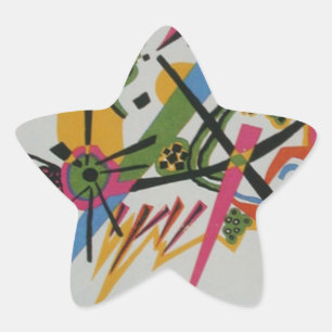 Kandinsky Small Worlds Kleine Welts I Stjärnformat Klistermärke