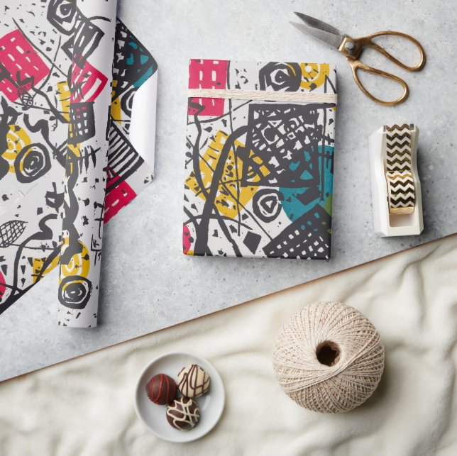 Kandinsky Small Worlds V Abstrakt Classic Presentpapper (Hantverk)