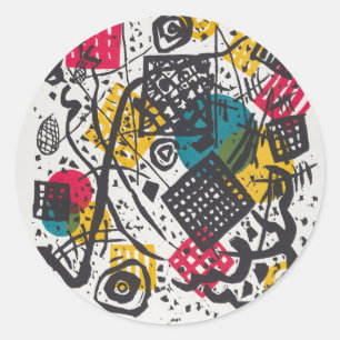 Kandinsky Small Worlds V Abstrakt Classic Runt Klistermärke