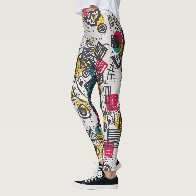 Kandinsky Small Worlds V Abstrakt Klassisk Leggings (Vänster)