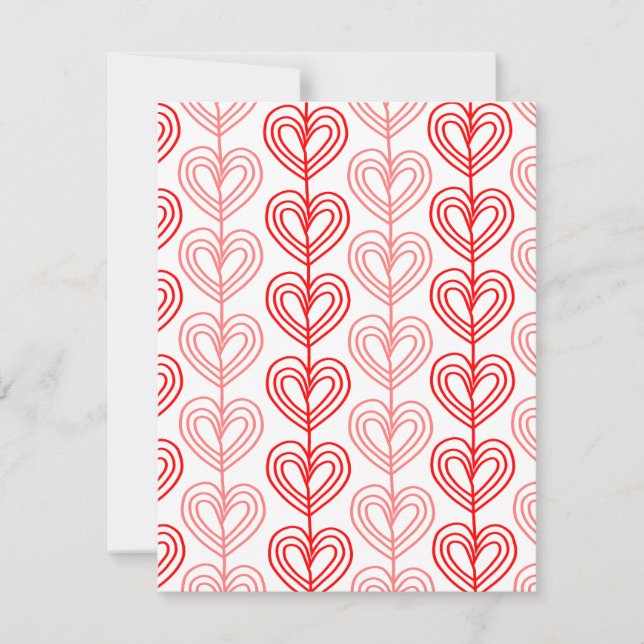 Kandinsky Snett Alla Hjärtans Dag  Anteckningskort (Framsida)