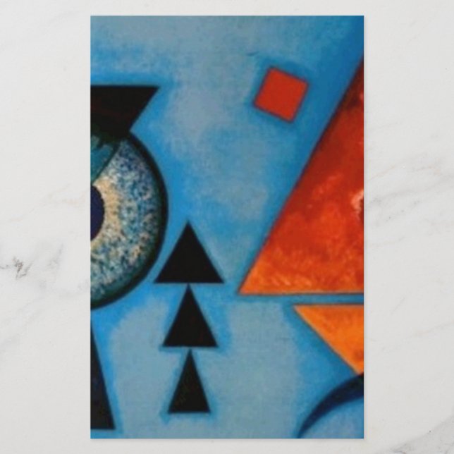 Kandinsky Soft Hard Abstrakt Brevpapper (Framsida)