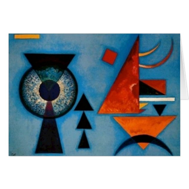 Kandinsky Soft Hard Abstrakt Hälsningskort (Framsidan Horizontal)