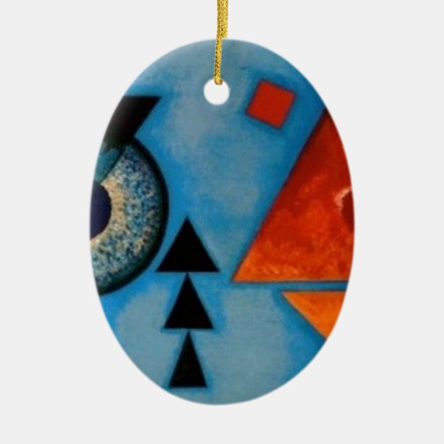 Kandinsky Soft Hard Abstrakt Julgransprydnad Keramik (Framsidan)
