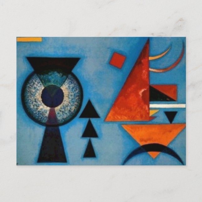 Kandinsky Soft Hard Abstrakt Vykort (Framsida)