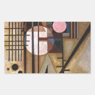 Kandinsky Softened Construction Rektangulärt Klistermärke