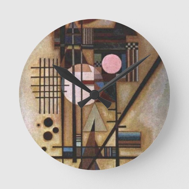 Kandinsky Softened Construction Rund Klocka (Framsida)