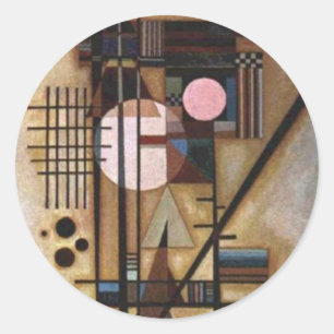 Kandinsky Softened Construction Runt Klistermärke