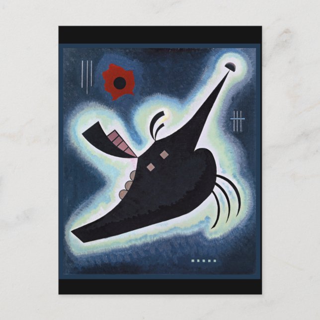 Kandinsky - Spetsigt svart kvadrat Vykort (Framsida)