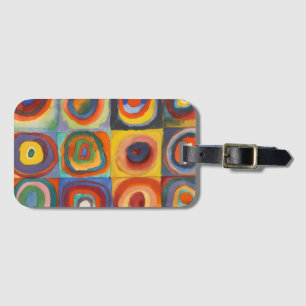 Kandinsky Squares Concentric Circles Bagagebricka