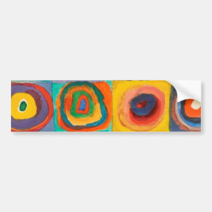 Kandinsky Squares Concentric Circles Bildekal