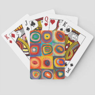 Kandinsky Squares Concentric Circles Casinokort