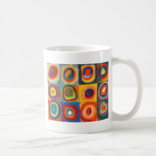 Kandinsky Squares Concentric Circles Kaffemugg