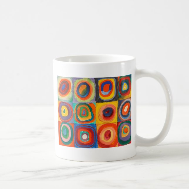 Kandinsky Squares Concentric Circles Kaffemugg (Höger)