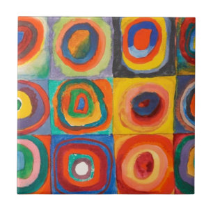 Kandinsky Squares Concentric Circles Kakelplatta