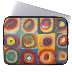 Kandinsky Squares Concentric Circles Laptop Fodral