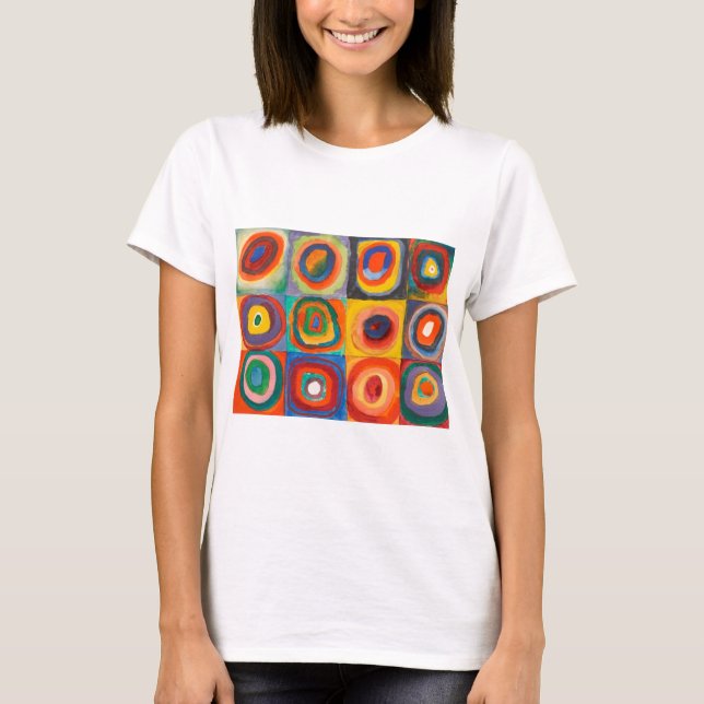 Kandinsky Squares Concentric Circles T-shirt (Framsida)