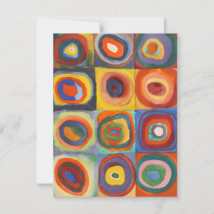 Kandinsky Squares Concentric Circles Vykort