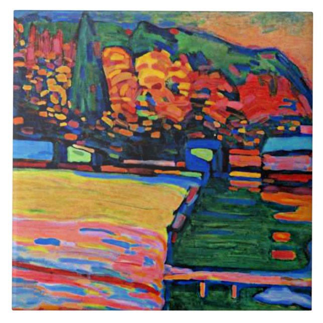 Kandinsky - Starnbergsjön Kakelplatta (Framsidan)
