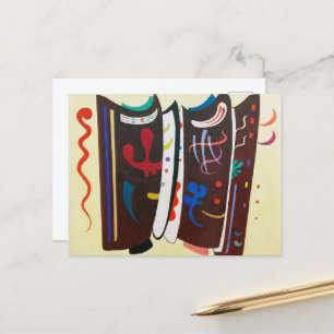 Kandinsky Supplemated Brown Abstrakt Painting Vykort