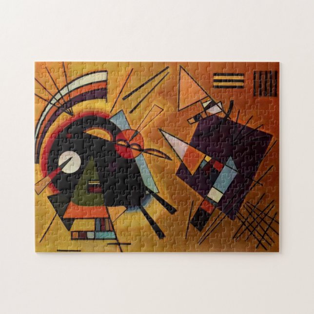 Kandinsky svart och Violetpussel Pussel (Horisontell)
