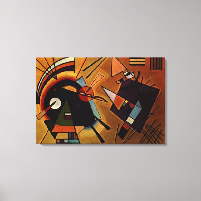 Kandinsky - Svart och Violett Canvastryck (Framsida)