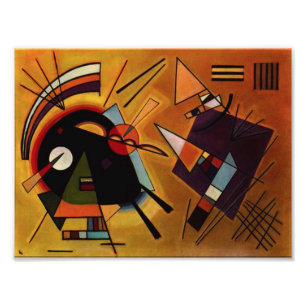 Kandinsky svart och violett fototryck
