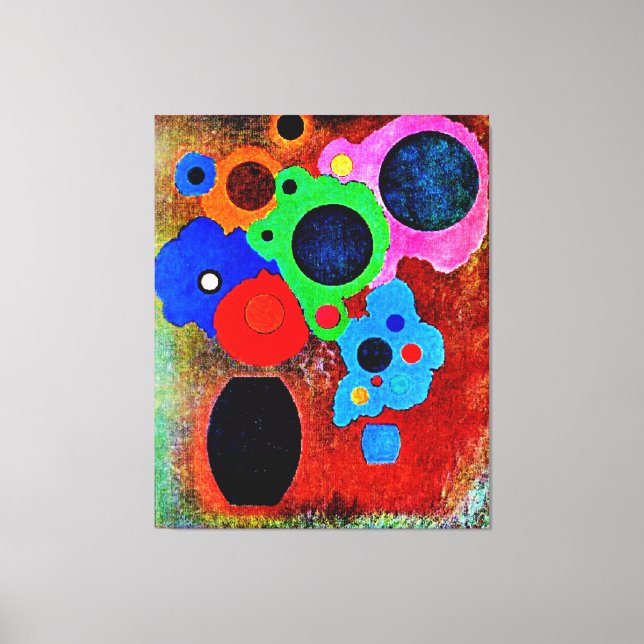 Kandinsky - svart ökning canvastryck (Framsida)