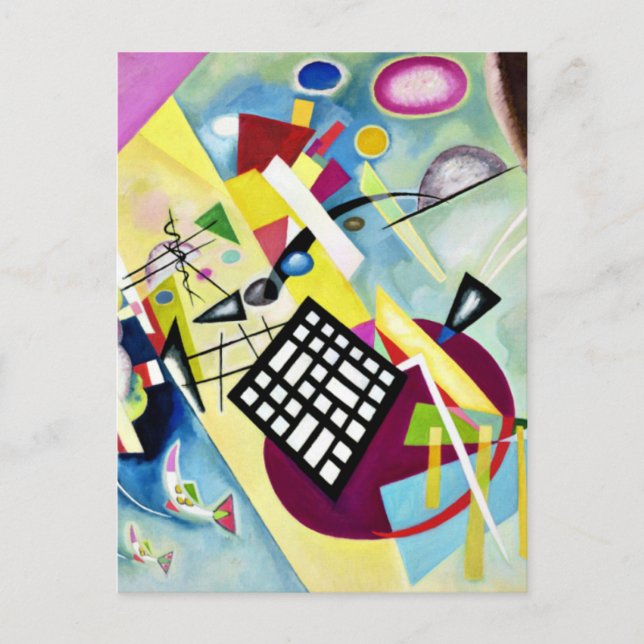 Kandinsky - Svart rutnät Vykort (Framsida)