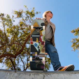 Kandinsky - Swinging, målning av berömd, Skateboar Mini Skateboard Bräda 18,5 Cm