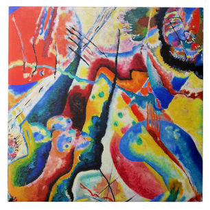 Kandinsky - Tableau a la Tache Rouge Kakelplatta