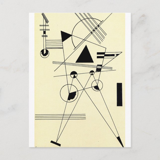 Kandinsky - Teckning för Point Vykort (Framsida)