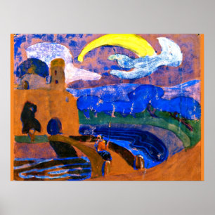 Kandinsky - The Comet, färglös abstrakt tavla, Poster