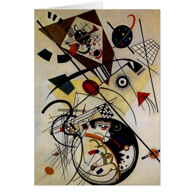 Kandinsky Transverse Obruten linje Hälsningskort (Framsidan)