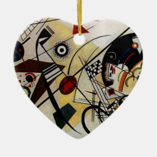Kandinsky Transverse Obruten linje Julgransprydnad Keramik