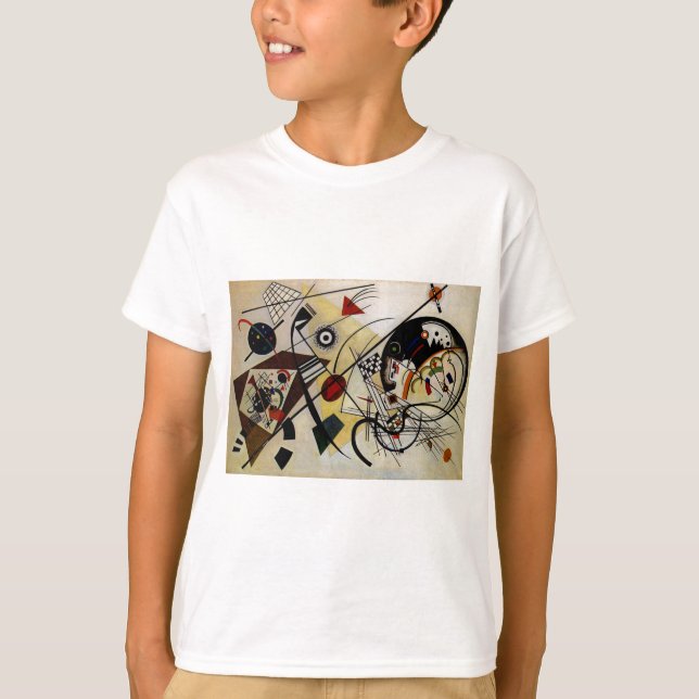 Kandinsky Transverse Obruten linje T Shirt (Framsida)