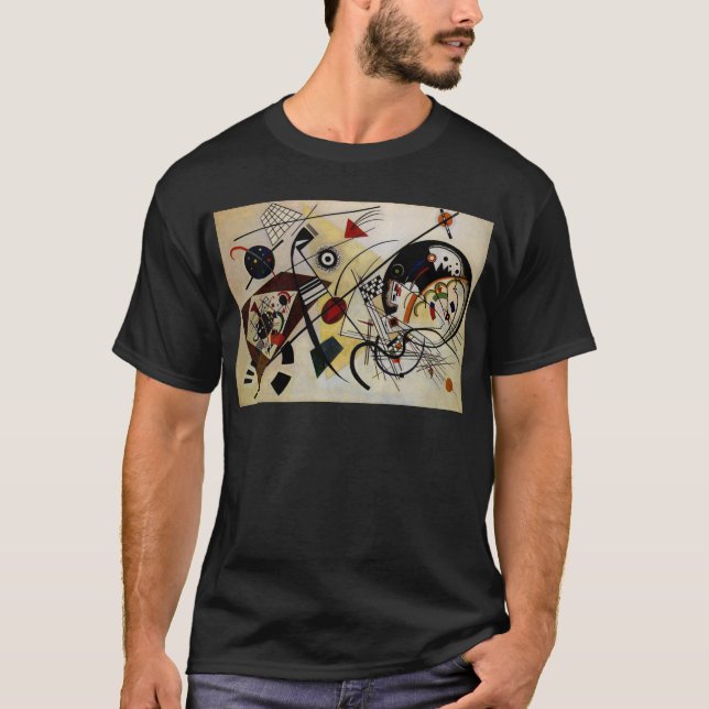 Kandinsky Transverse Obruten linje Tee Shirt (Framsida)