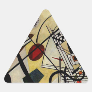 Kandinsky Transverse Obruten linje Triangelformat Klistermärke