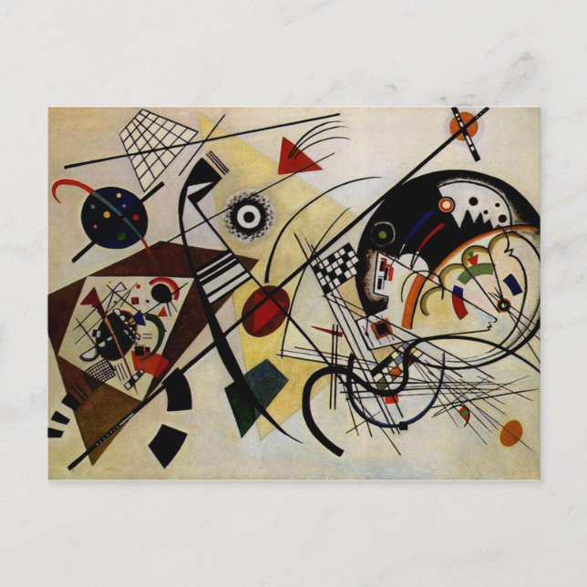 Kandinsky Transverse Obruten linje Vykort (Framsida)