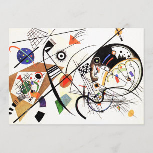 Kandinsky Tranverse Line-inbjudningar Inbjudningar