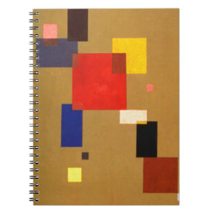 Kandinsky Tretton Rectangles Abstrakt Painting Anteckningsbok Med Spiral
