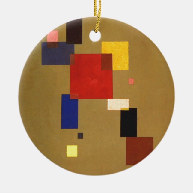 Kandinsky Tretton Rectangles Abstrakt Painting Julgransprydnad Keramik (Framsidan)