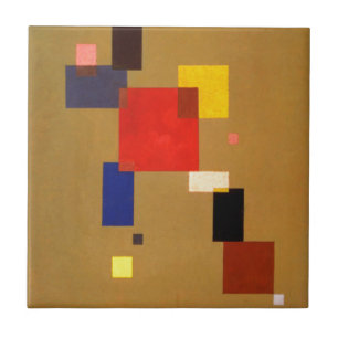 Kandinsky Tretton Rectangles Abstrakt Painting Kakelplatta