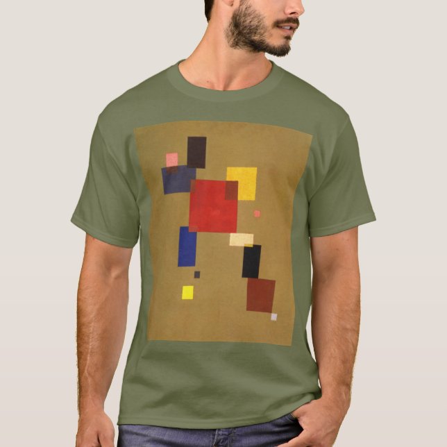 Kandinsky Tretton Rectangles Abstrakt Painting T Shirt (Framsida)