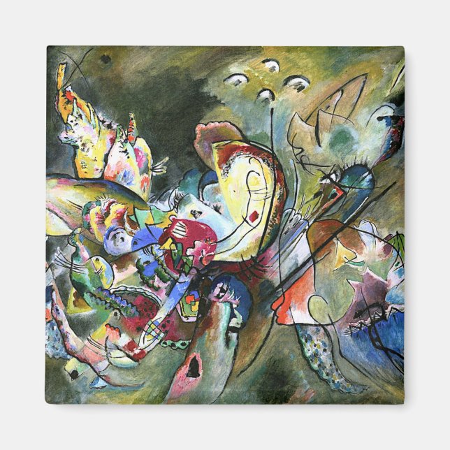 Kandinsky - Troubled, abstrakt konst Magnet (Framsidan)