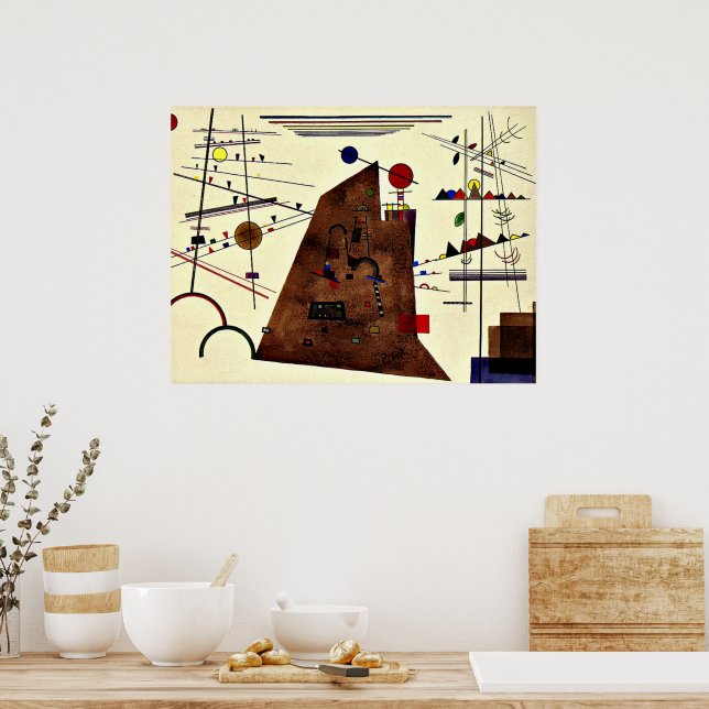 Kandinsky - Tung mellan Ljus Poster (Kök)