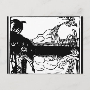 Kandinsky - två fåglar vykort